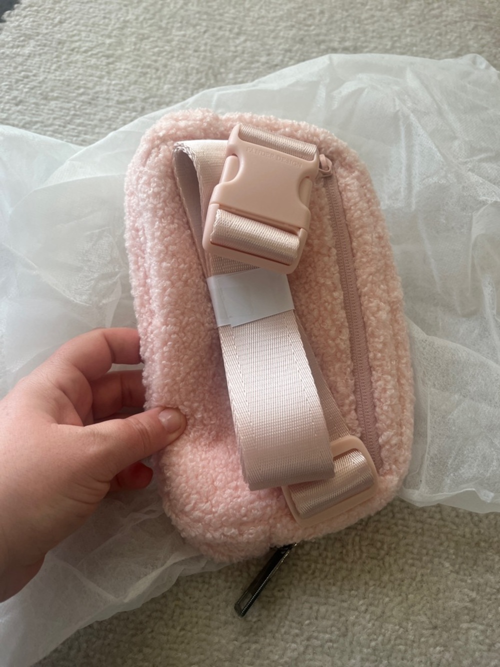 Pink Sherpa Zip Beltbag - Picture 2 of 4